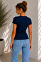 Women's Cotton V-Neck Slim Fit Basic T-Shirt - 3