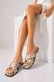 Speckled Pattern, Strappy, Lightweight and Comfortable Design, Casual Women's Slippers - 3