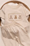 Teddy Bear Embroidered Boys' Set 100% Cotton 2-Piece Short Sleeve T-Shirt and Pants Summer Set - 2