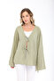 Women's Linen Kimono – Oversized Comfortable Fit Summer Long Sleeve Kimono - 4