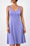 Women's round neck button detailed short viscose dress with straps