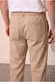 Men's Relaxed Fit Double Pleated Elastic Waist Trousers - 4