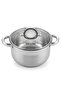 Kaisa Villa Stainless Steel Cooking Pot with Glass Lid 3.9 L - 3