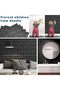 10 PCS Black 3D Wall Panels, 14.5 sq.feet Coverage, Printable Wallpaper Sticker with Self-Adhesive Waterproof Brick PE Foam Wall Panels Peel and Stick for Interior Wall Decor (Black) - 4