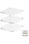3-Tier Clear Acrylic Plate Organizer for Cabinet - Space Saving Stackable Dish Rack and Bowl Holder,
