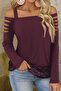 Women's Long Laser Cut Detailed Strap Viscose Two Thread Blouse