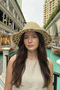 Women's Summer Beige Color Straw Beach Hat |   Bohemian Holiday Accessory - 2