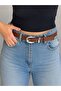 Silver Belt with Patterned Buckle, Jacket Belt, Pants Belt, Daily Belt - 2