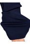 Navy Blue High Waist Gathering Diving Fabric No Show Side Seamless Women's Premium Scuba Daily Sports Leggings - 5