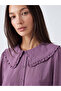 Purple Bebe Collar Modal Blend Women's Shirt Tunic - 3