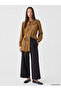 Brown Baby Collar Modal Blended Women's Shirt Tunic - 2