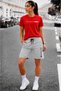 T-Shirt Shorts 2-Piece Combination Thin Summer Sweat-Absorbing Thin Balance Printed Women's / Men's Unisex Model