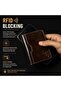 محفظة جلدية من FOXHACKLE للرجال والنساء، محفظة رفيعة قابلة للطي مع خاصية حجب RFID، تصميم نحيف للجزء الأمامي - 6