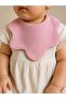 1 Piece Organic Cotton 8-Layer Muslin Baby Bib & Drool Bib (Pink) - 2