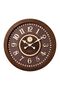 Marketplace Best Price Solid Wood Frame Wooden Clock 6104 with Large Numbers in Italian Design