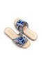 Women's Flat Slippers Blue Daily Beaded New Season M502 - 7