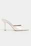 Renata Sedef Patent Leather Open Toe Women's Thin Heeled Slippers - 5