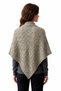 Women's Knitwear Poncho - Knitwear Shoulder Shawl with Glitter Detail - 2