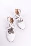 New Season White Patent Leather Cross Buckle Girls' Heeled Shoes - 2