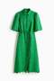 Broderie-anglaise cotton shirt dress - 5
