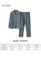 2-Piece Pajama Set Men's Cotton Long Sleeve T-Shirt Long Pants Sets Checkered Print Pattern Sleepwea - 7