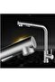 Kitchen faucet, single-handle mixing valve, 360° rotating spout, matte brushed stainless steel. - 4