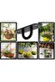 Five heavy-duty hooks, 3.9-inch stainless steel ceiling hooks, black oval hooks, 0.24-inch hole diameter, suitable for indoor and outdoor use. - 5