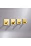 Four-pack adhesive wall hooks, suitable for bathrooms and kitchens, can be used as towel hooks, practical adhesive hooks (gold). - 3