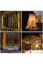 Outdoor solar curtain light, 3m x 3m, 300 LED solar lights, with remote control, 8 modes, solar waterfall (warm white light) - 3