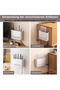 Router storage box, 25.6*17 cm, multiple holes for easy cable management, white. - 2