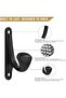 10 wall hooks, heavy-duty metal wall-mounted hooks, easy to install, for entryways, bathrooms, towels, robes, backpacks, and other black hooks - 4