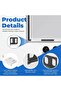8-Piece Heavy-Duty Mirror Hooks - Frameless Wall Mount Brackets for Picture Frames and Display Boards - Silver - 2