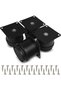 Set of 4 furniture legs, 50mm adjustable stainless steel table legs, office and kitchen furniture, height adjustable from 0-15mm, with stainless...