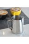 Milk frother, 350ml stainless steel milk frother/steamer, coffee bar cappuccino/espresso machine accessories, barista tools, metal milk jug. - 2