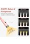 Neck-mounted reading light, rechargeable bedside reading light, 3 colors and 3 brightness levels, 360° foldable, USB LED reading light (pink). - 3