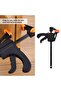 4-inch woodworking rod clips, 6-pack quick-grip clips, single-handed ratchet clips, mini rod clips, suitable for crafts. - 4