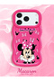 iPhone 17 Pro Compatible Wavy Frame Mouse Cartoon Pattern Quality Silicone Phone Case