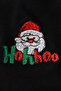 سويت شيرت بياقة دائرية باللون الأسود من سانتا كلوز HoHoHo - 4