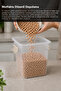 6-Piece 5Lt Lockable Lid Organizer Box - Deep Elora Kitchen Organizer Food Storage Container Beige - 4