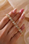 Stone and Teddy Bear Waterway Model Shiny Stone Zircon Bracelet-Vip - 8
