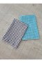 Nutrition Cover Piti Checkered Set of 2 (Turquoise Blue-Grey) - 2
