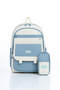 Waterproof School Backpack with High Quality Fabric + Pen Holder with Key as a Gift - Mint Green