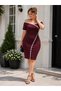 Timeless Elegance - Women's Boat Neck Contrast Piping Bodycon Stylish Pencil Dress