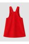 Red Bow Velvet Baby Girl Salopet Dress and T-Shirt - 4