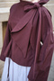 Women's Collar Ribbon Tie Asymmetrical Cut Blouse Plum - 4