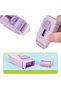 Retractable Eraser, Teddy Bear Pattern, Push-pull Adjustment, Push Type Eraser, Purple - 4