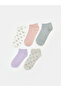 Alita City Lcw Dream Ecru Patterned 5-Piece Pack Women's Booties Socks with a Difference