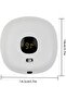 Wall-mounted, automatic plastic soap dispenser with motorized sensor and bathroom/kitchen time display (white)