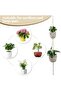 5-piece plant stand and plant support set. Includes woven hanging pots, cotton rope hanging baskets, flower pots, and hanging racks. - 2