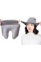 Grey breathable stretch cotton sleep cap, light blocking nap cap for sleep and travel - 6